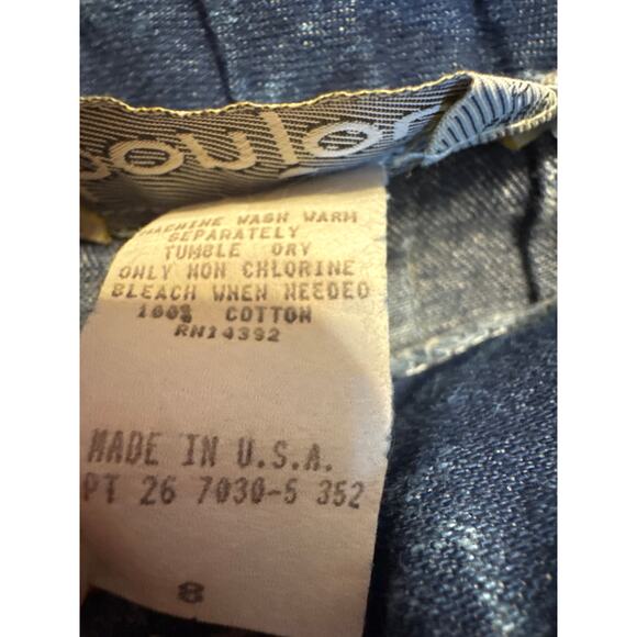 Vintage Bonjour Acid Washed Extreme Wide Leg Pants Culottes - Picture 4 of 8